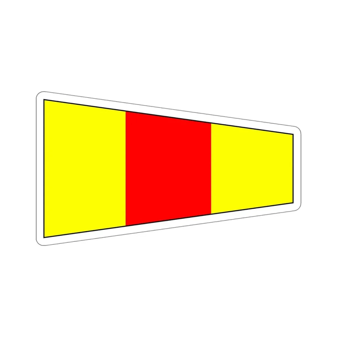 ICS Pennant Zero (International Code of Signals) STICKER Vinyl Die-Cut Decal - The Sticker Space