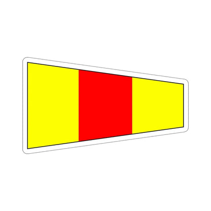 ICS Pennant Zero (International Code of Signals) STICKER Vinyl Die-Cut Decal - The Sticker Space