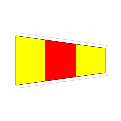 ICS Pennant Zero (International Code of Signals) STICKER Vinyl Die-Cut Decal - The Sticker Space