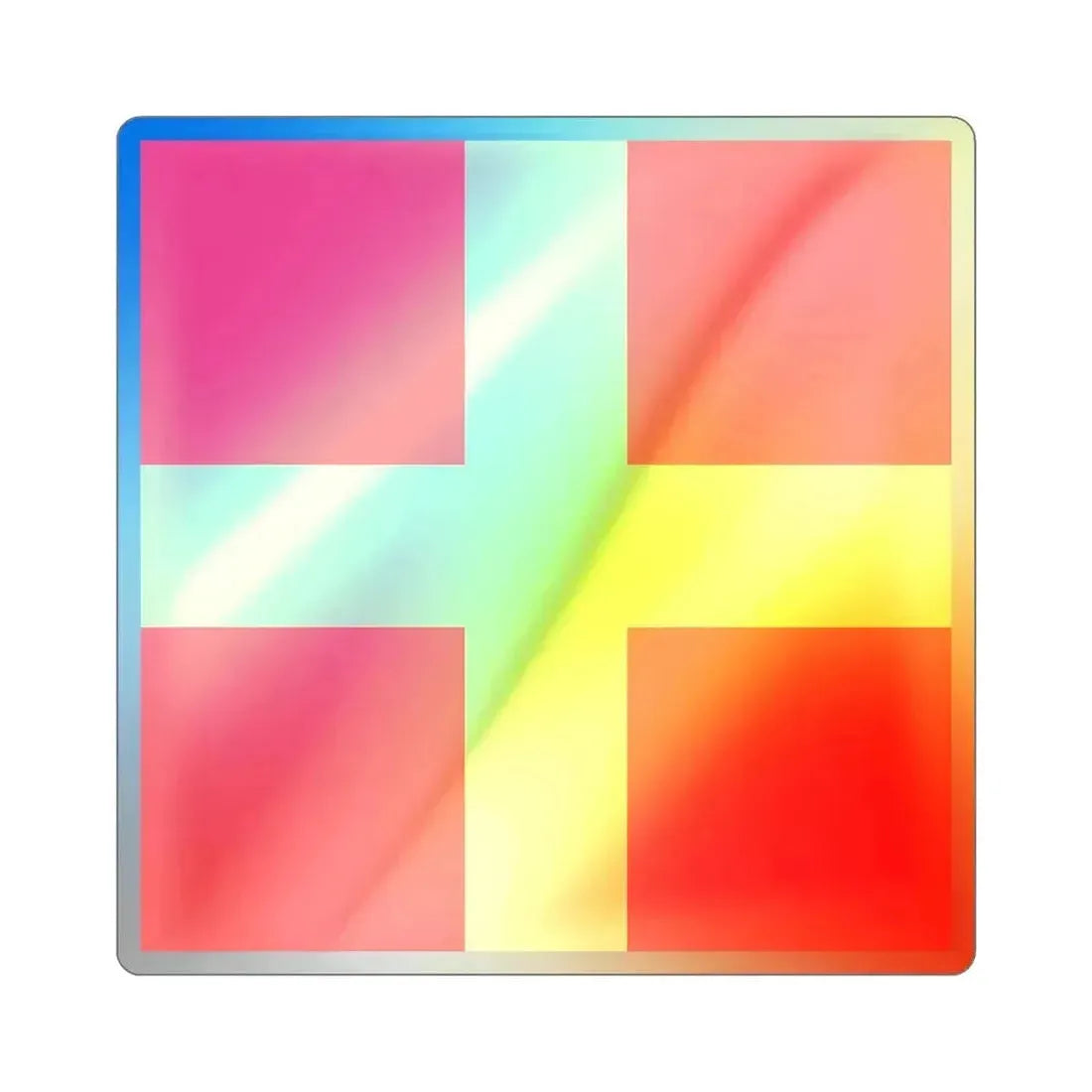 ICS Romeo (International Code of Signals) Holographic STICKER Die-Cut Vinyl Decal 4 Inch - The Sticker Space