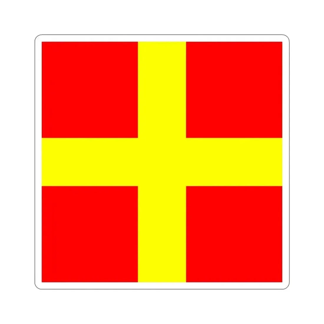 ICS Romeo (International Code of Signals) STICKER Vinyl Die-Cut Decal 4 Inch - The Sticker Space