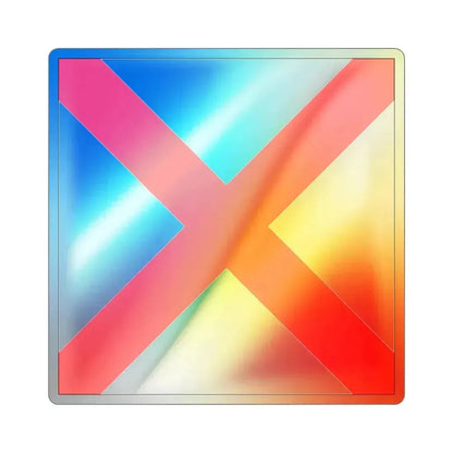 ICS Victor (International Code of Signals) Holographic STICKER Die-Cut Vinyl Decal 5 Inch - The Sticker Space