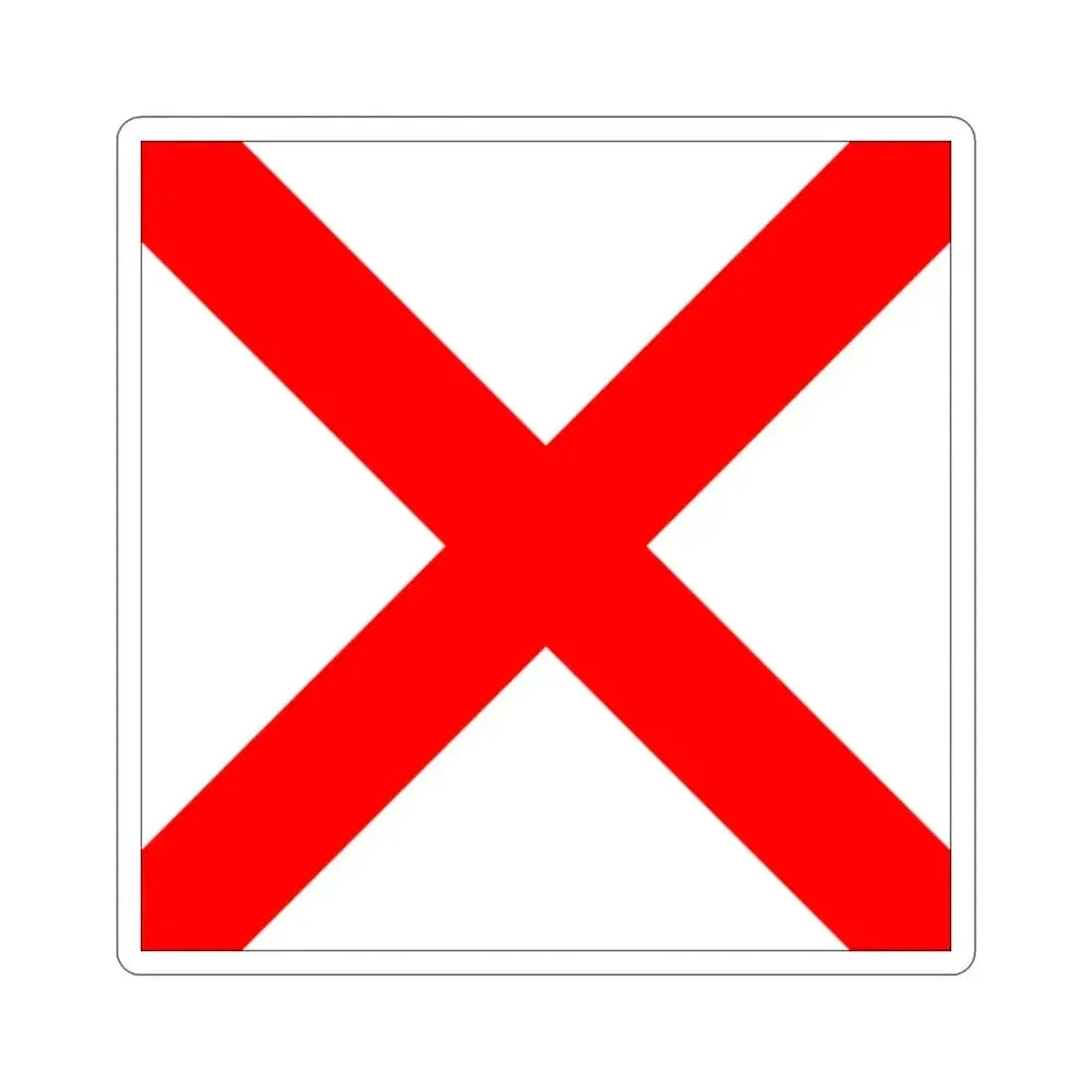 ICS Victor (International Code of Signals) STICKER Vinyl Die-Cut Decal 2 Inch - The Sticker Space