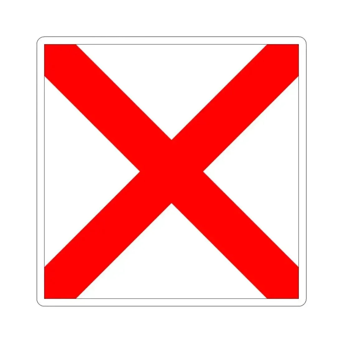 ICS Victor (International Code of Signals) STICKER Vinyl Die-Cut Decal 3 Inch - The Sticker Space