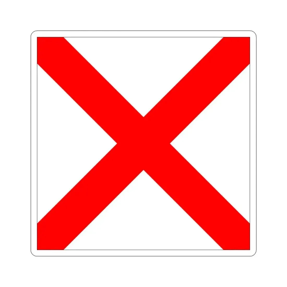 ICS Victor (International Code of Signals) STICKER Vinyl Die-Cut Decal 3 Inch - The Sticker Space