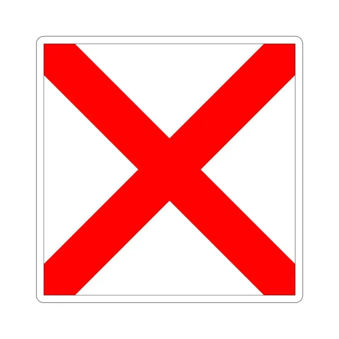 ICS Victor (International Code of Signals) STICKER Vinyl Die-Cut Decal 4 Inch - The Sticker Space