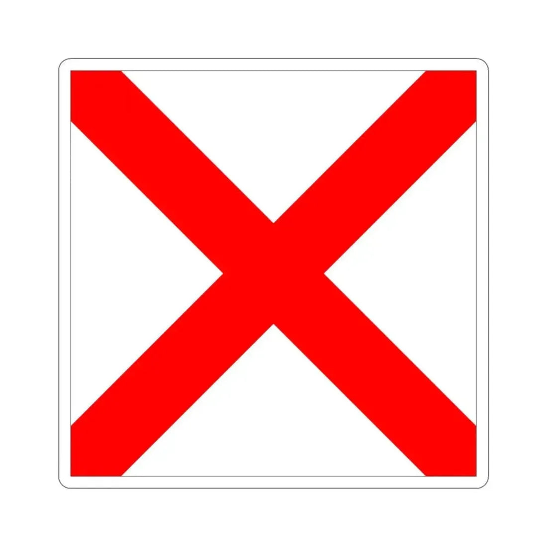 ICS Victor (International Code of Signals) STICKER Vinyl Die-Cut Decal 4 Inch - The Sticker Space