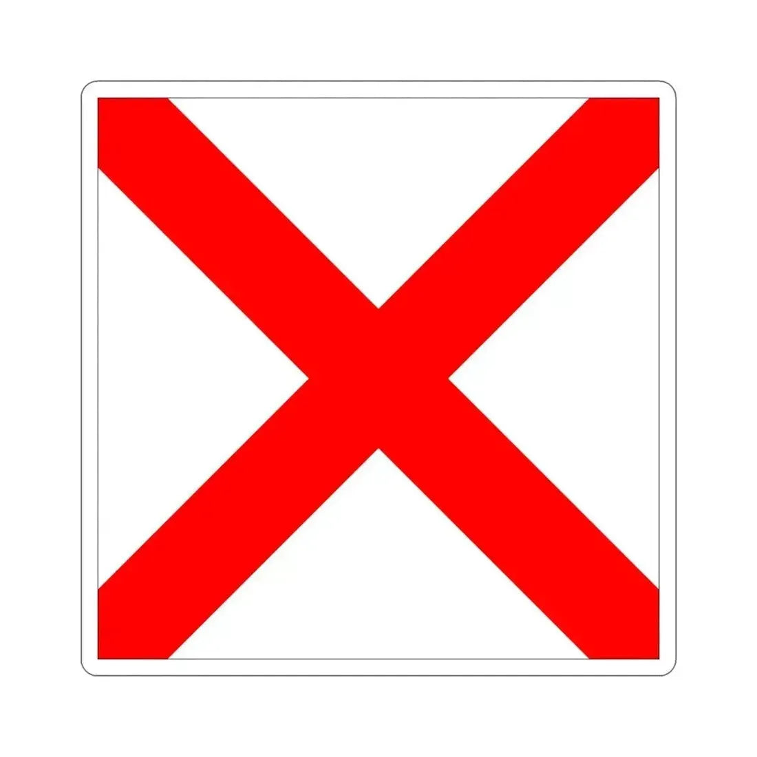 ICS Victor (International Code of Signals) STICKER Vinyl Die-Cut Decal 5 Inch - The Sticker Space