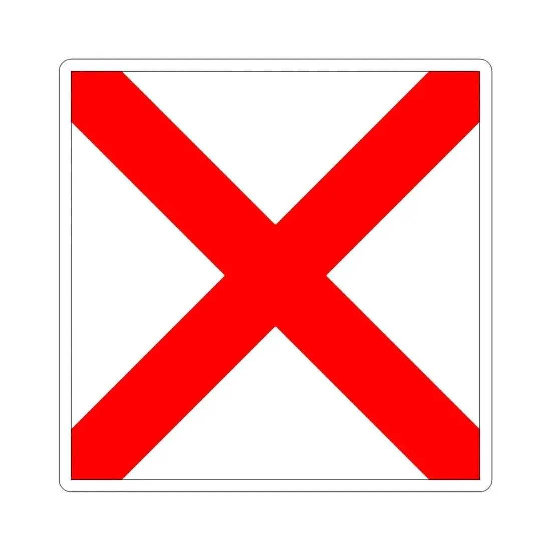 ICS Victor (International Code of Signals) STICKER Vinyl Die-Cut Decal 5 Inch - The Sticker Space