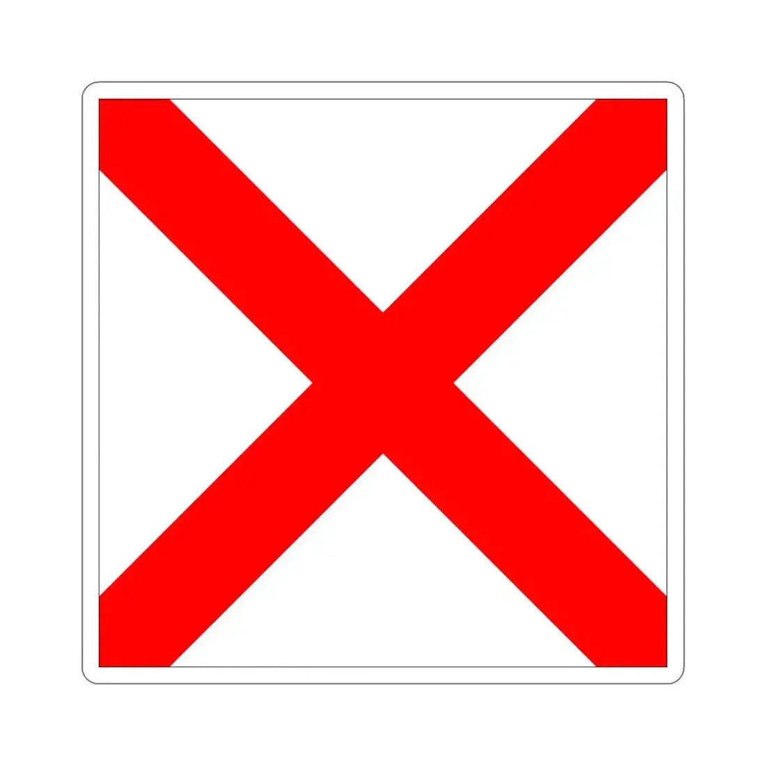 ICS Victor (International Code of Signals) STICKER Vinyl Die-Cut Decal 6 Inch - The Sticker Space