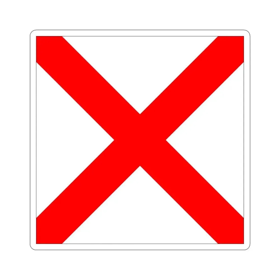 ICS Victor (International Code of Signals) STICKER Vinyl Die-Cut Decal 6 Inch - The Sticker Space