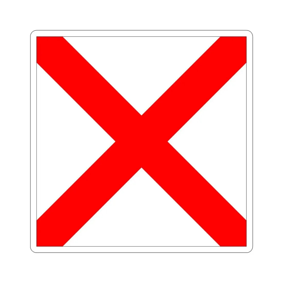 ICS Victor (International Code of Signals) STICKER Vinyl Die-Cut Decal - The Sticker Space