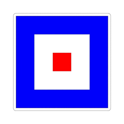 ICS Whiskey (International Code of Signals) STICKER Vinyl Die-Cut Decal 4 Inch - The Sticker Space