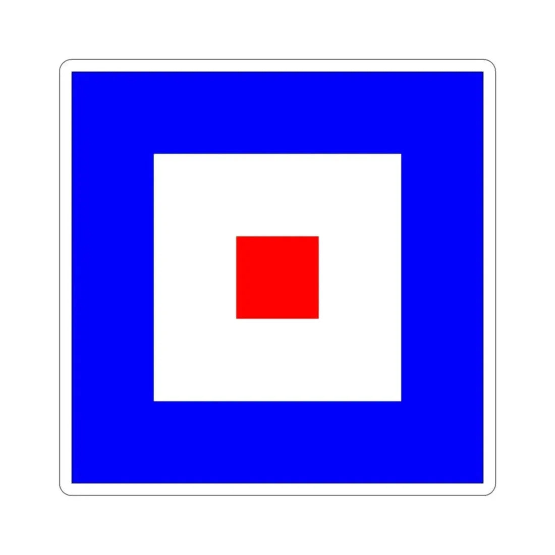 ICS Whiskey (International Code of Signals) STICKER Vinyl Die-Cut Decal 4 Inch - The Sticker Space