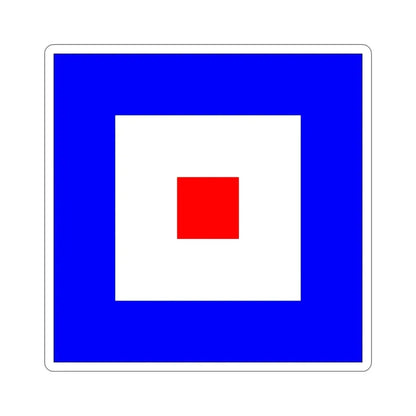 ICS Whiskey (International Code of Signals) STICKER Vinyl Die-Cut Decal 4 Inch - The Sticker Space