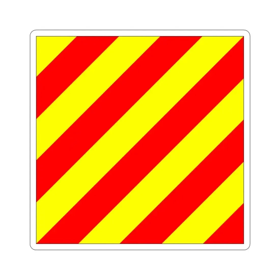 ICS Yankee (International Code of Signals) STICKER Vinyl Die-Cut Decal 3 Inch - The Sticker Space