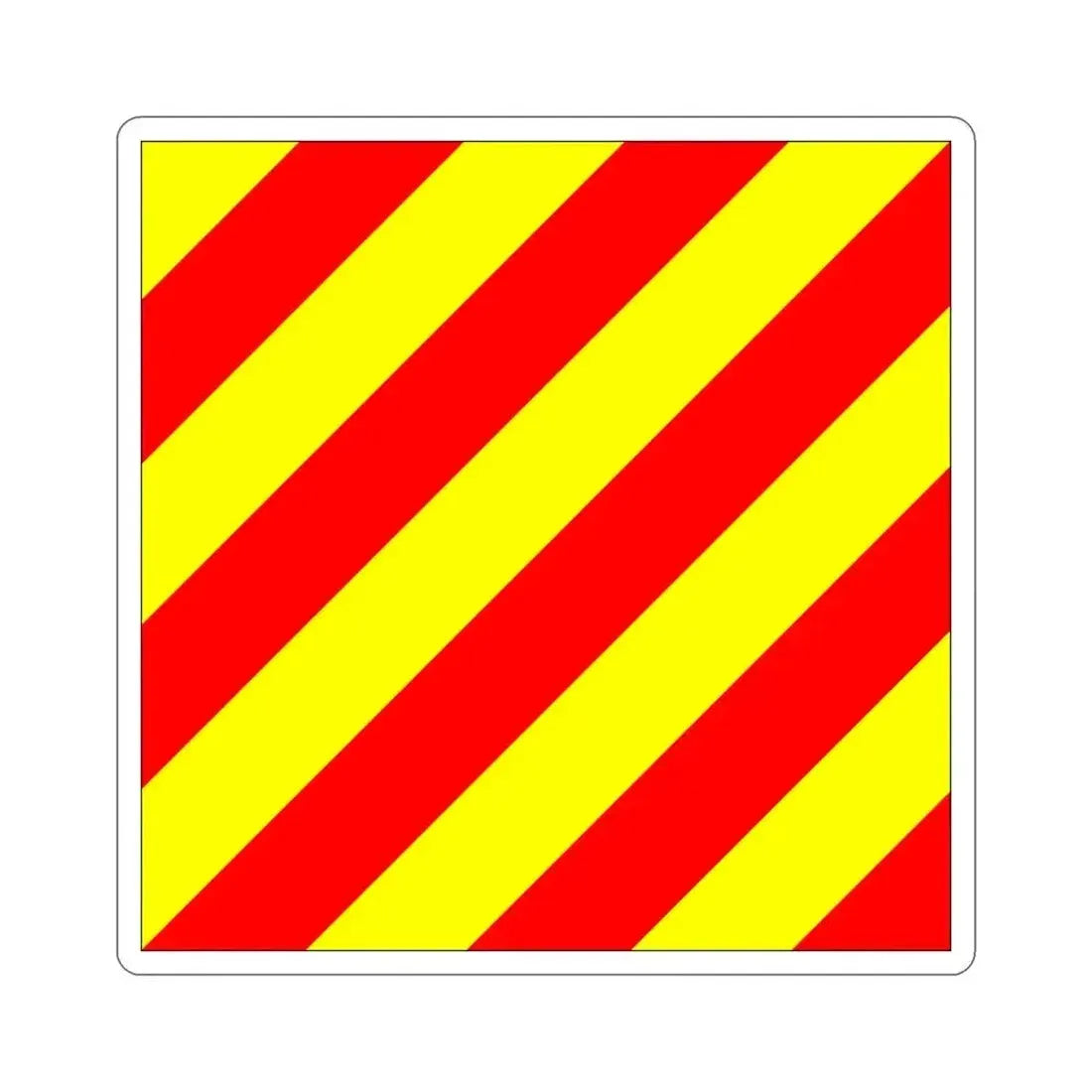 ICS Yankee (International Code of Signals) STICKER Vinyl Die-Cut Decal 4 Inch - The Sticker Space