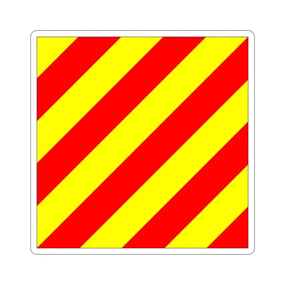 ICS Yankee (International Code of Signals) STICKER Vinyl Die-Cut Decal 4 Inch - The Sticker Space