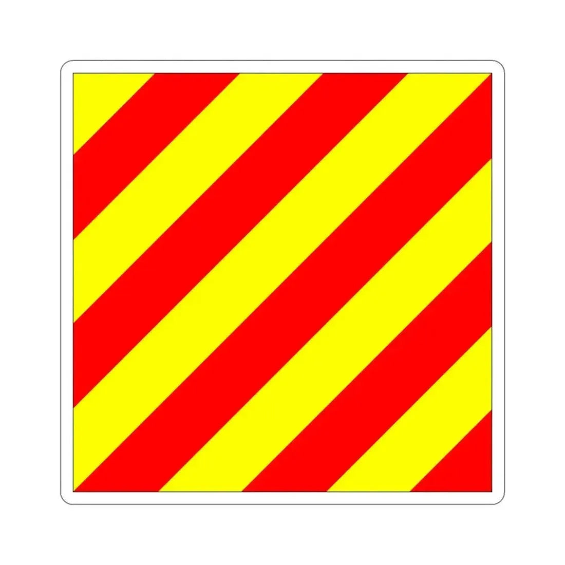 ICS Yankee (International Code of Signals) STICKER Vinyl Die-Cut Decal 5 Inch - The Sticker Space