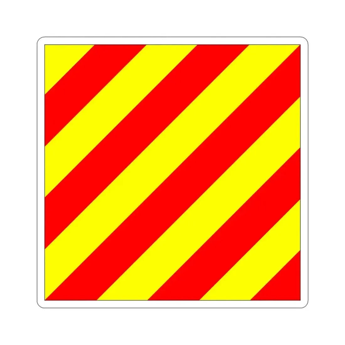 ICS Yankee (International Code of Signals) STICKER Vinyl Die-Cut Decal 5 Inch - The Sticker Space