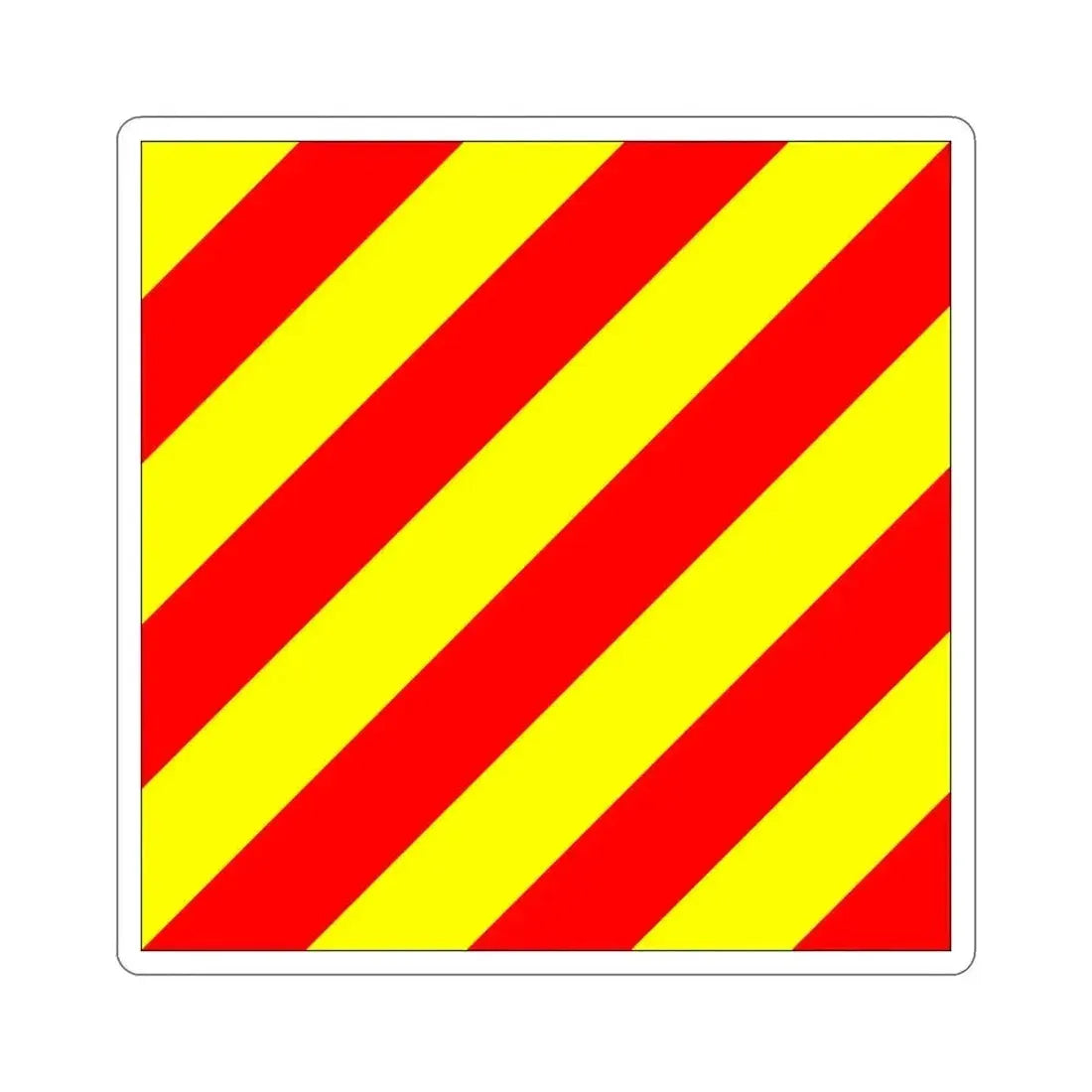 ICS Yankee (International Code of Signals) STICKER Vinyl Die-Cut Decal 6 Inch - The Sticker Space