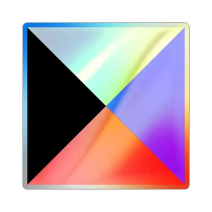 ICS Zulu (International Code of Signals) Holographic STICKER Die-Cut Vinyl Decal 3 Inch - The Sticker Space