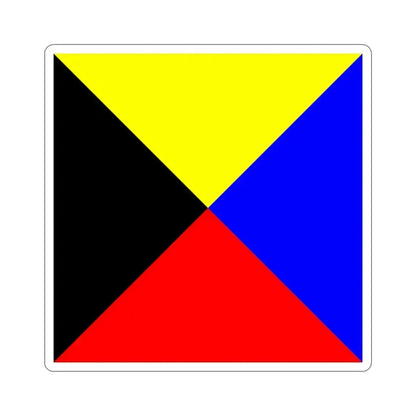 ICS Zulu (International Code of Signals) STICKER Vinyl Die-Cut Decal 2 Inch - The Sticker Space