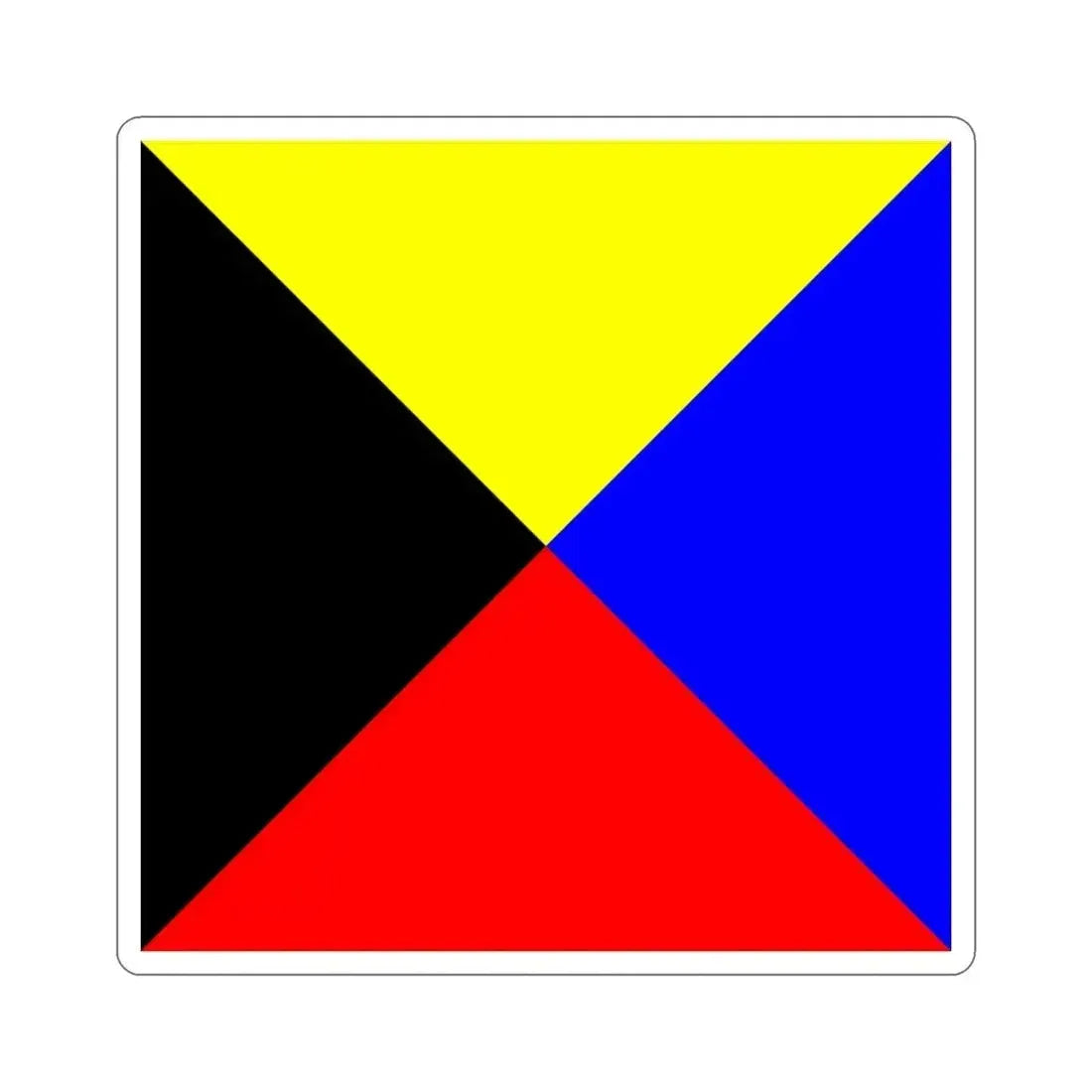 ICS Zulu (International Code of Signals) STICKER Vinyl Die-Cut Decal 3 Inch - The Sticker Space