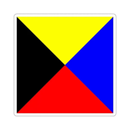 ICS Zulu (International Code of Signals) STICKER Vinyl Die-Cut Decal 3 Inch - The Sticker Space