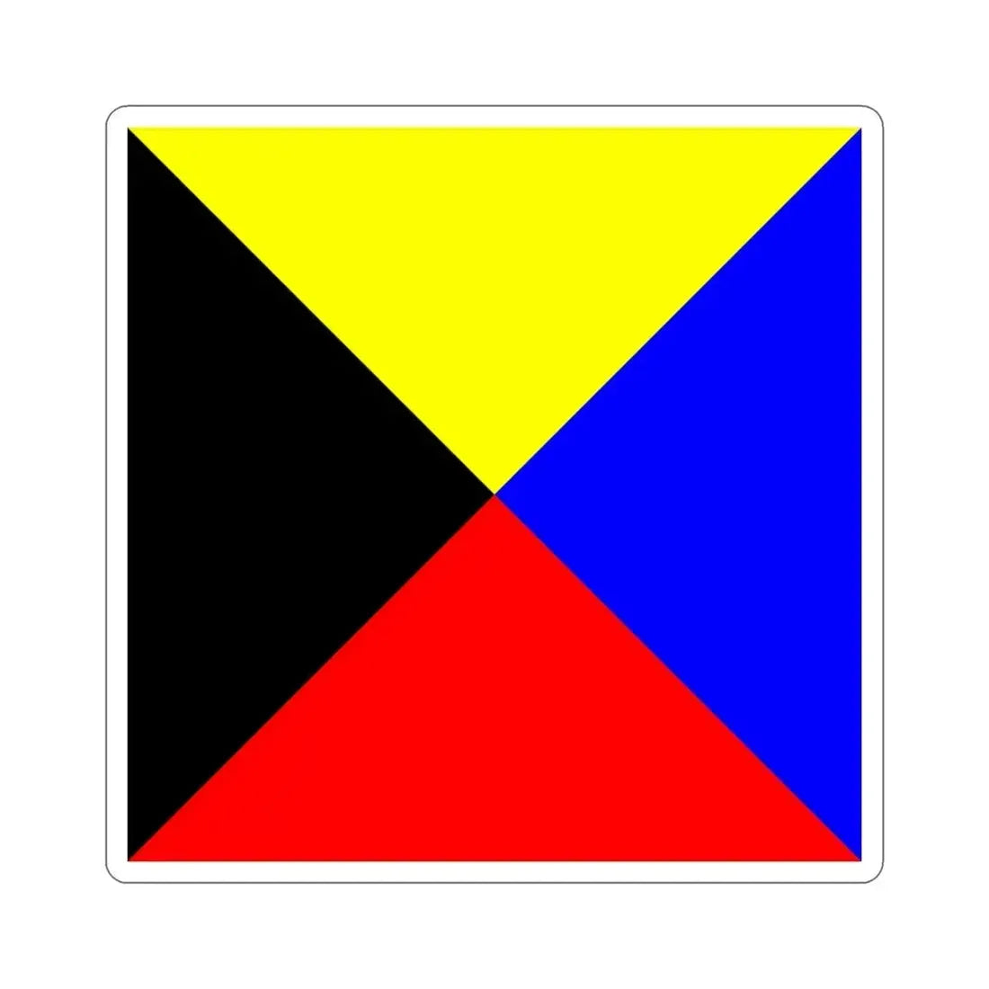 ICS Zulu (International Code of Signals) STICKER Vinyl Die-Cut Decal 3 Inch - The Sticker Space