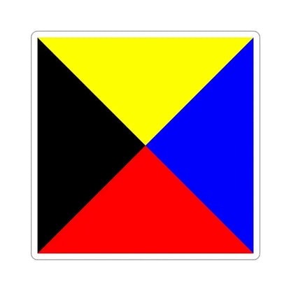 ICS Zulu (International Code of Signals) STICKER Vinyl Die-Cut Decal 3 Inch - The Sticker Space