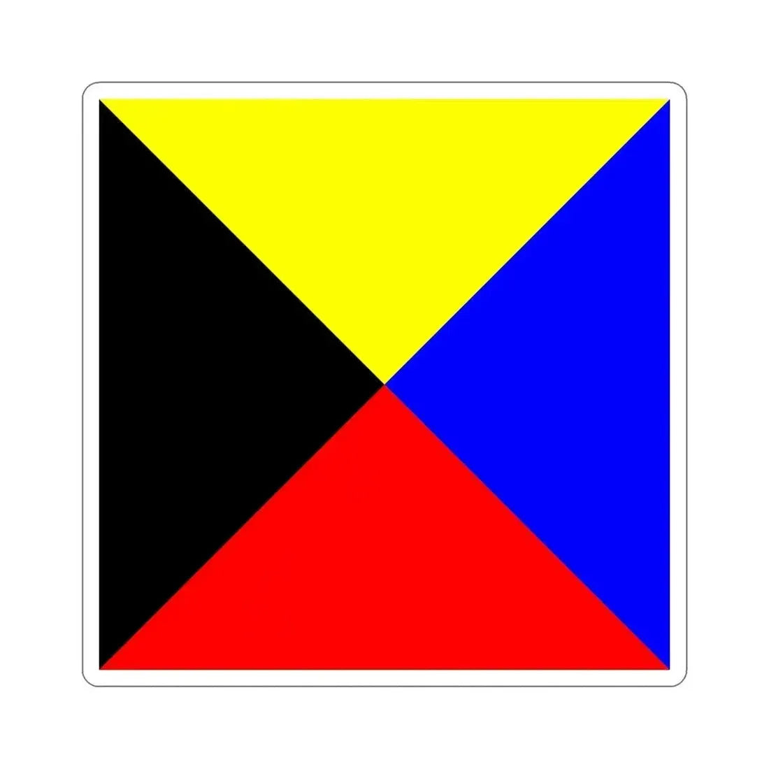 ICS Zulu (International Code of Signals) STICKER Vinyl Die-Cut Decal 5 Inch - The Sticker Space