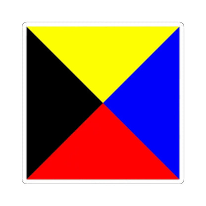 ICS Zulu (International Code of Signals) STICKER Vinyl Die-Cut Decal 5 Inch - The Sticker Space