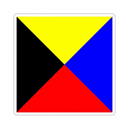 ICS Zulu (International Code of Signals) STICKER Vinyl Die-Cut Decal 5 Inch - The Sticker Space