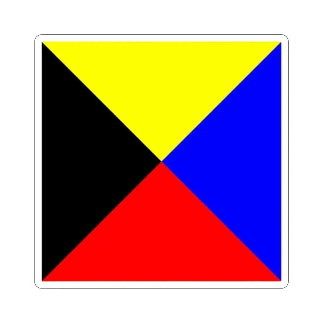 ICS Zulu (International Code of Signals) STICKER Vinyl Die-Cut Decal 6 Inch - The Sticker Space