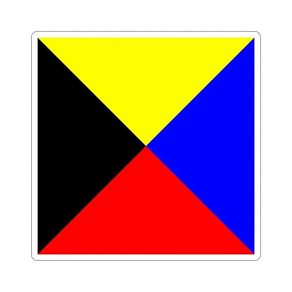 ICS Zulu (International Code of Signals) STICKER Vinyl Die-Cut Decal 6 Inch - The Sticker Space