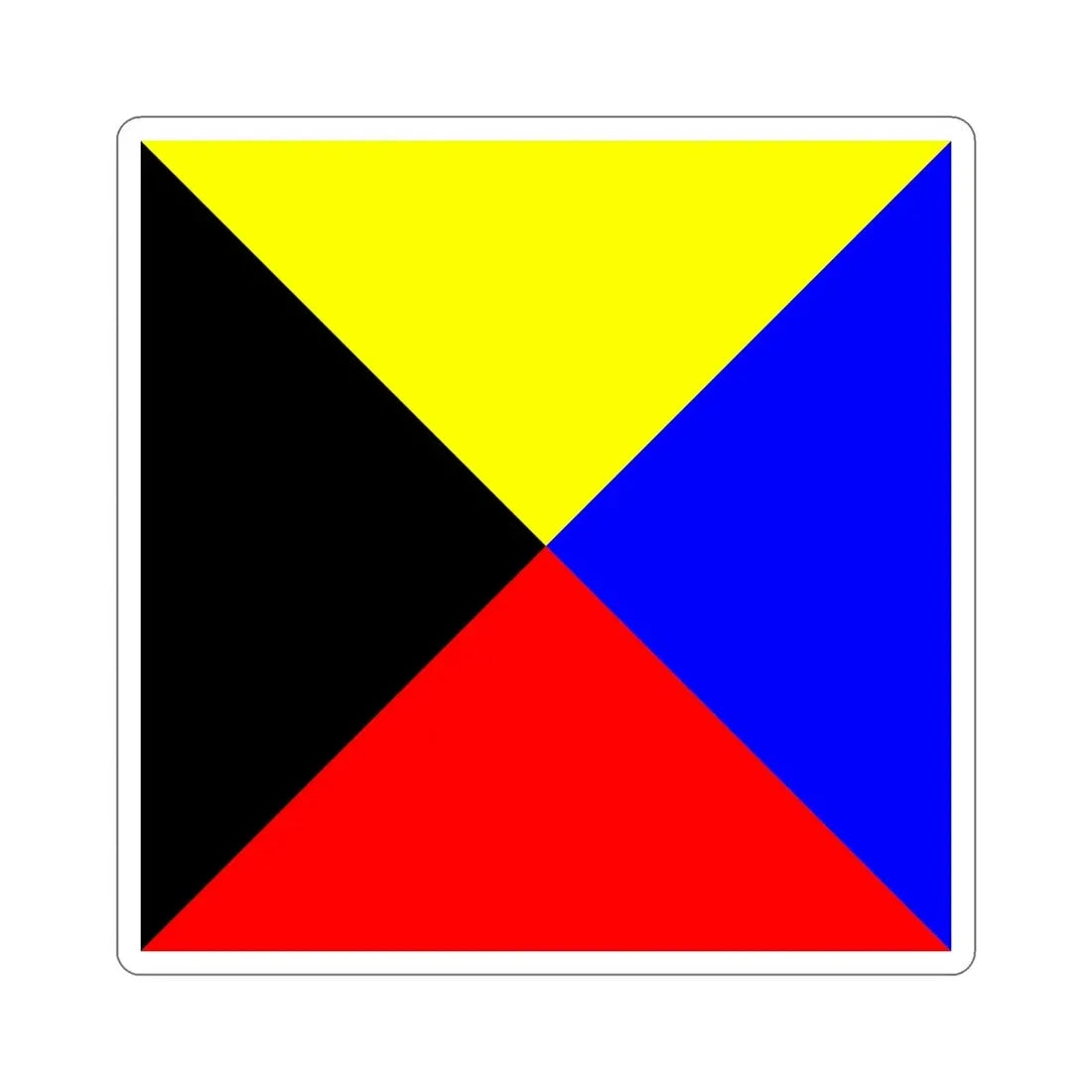 ICS Zulu (International Code of Signals) STICKER Vinyl Die-Cut Decal - The Sticker Space