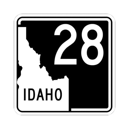 ID-28 (Idaho) (Road Sign) STICKER Vinyl Kiss-Cut Decal 4 Inch White - The Sticker Space