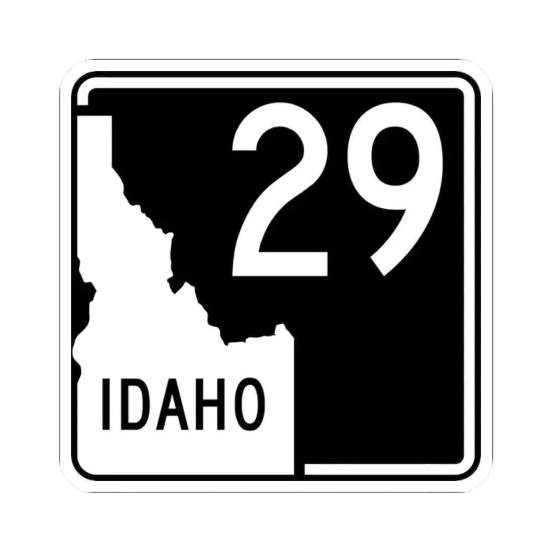 ID-29 (Idaho) (Road Sign) STICKER Vinyl Kiss-Cut Decal 2 Inch White - The Sticker Space