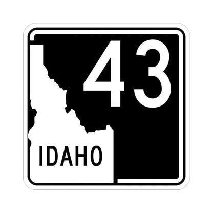 ID-43 (Idaho) (Road Sign) STICKER Vinyl Kiss-Cut Decal 4 Inch White - The Sticker Space