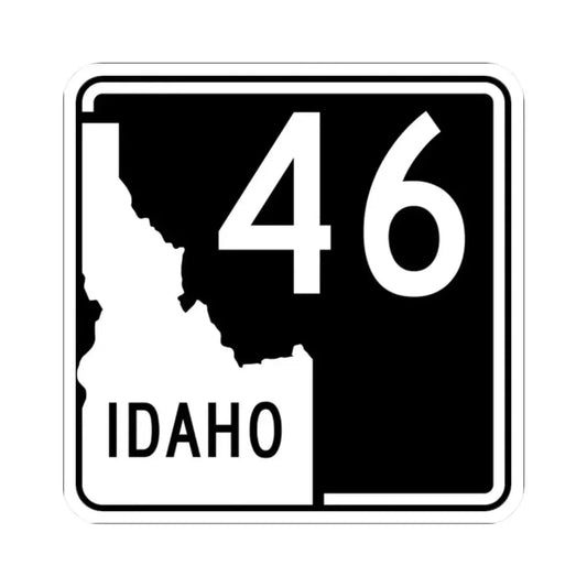 ID-46 (Idaho) (Road Sign) STICKER Vinyl Kiss-Cut Decal 2 Inch White - The Sticker Space