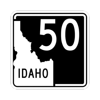 ID-50 (Idaho) (Road Sign) STICKER Vinyl Kiss-Cut Decal 4 Inch White - The Sticker Space