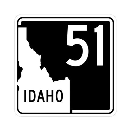 ID-51 (Idaho) (Road Sign) STICKER Vinyl Kiss-Cut Decal 3 Inch White - The Sticker Space