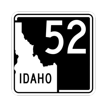 ID-52 (Idaho) (Road Sign) STICKER Vinyl Kiss-Cut Decal 4 Inch White - The Sticker Space