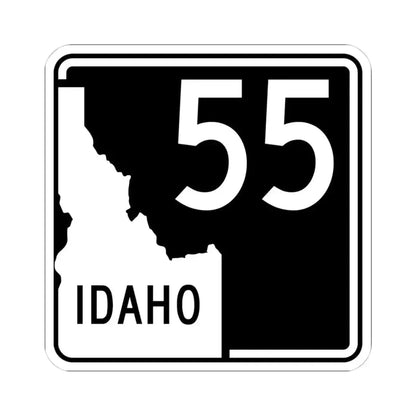 ID-55 (Idaho) (Road Sign) STICKER Vinyl Kiss-Cut Decal 4 Inch White - The Sticker Space