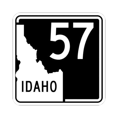 ID-57 (Idaho) (Road Sign) STICKER Vinyl Kiss-Cut Decal 4 Inch White - The Sticker Space