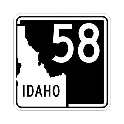 ID-58 (Idaho) (Road Sign) STICKER Vinyl Kiss-Cut Decal 6 Inch White - The Sticker Space