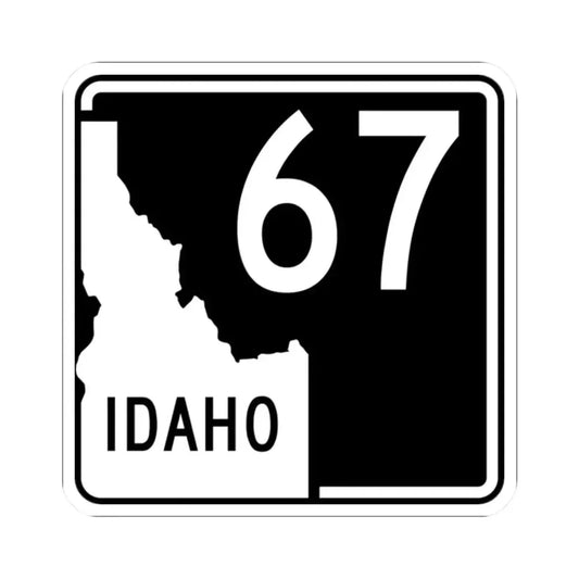 ID-67 (Idaho) (Road Sign) STICKER Vinyl Kiss-Cut Decal 2 Inch White - The Sticker Space