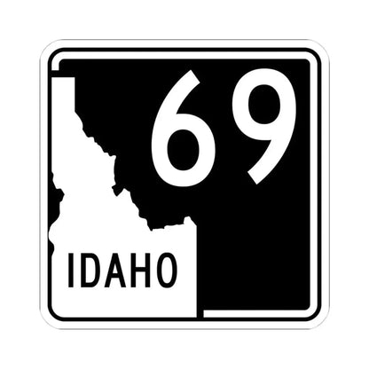 ID-69 (Idaho) (Road Sign) STICKER Vinyl Kiss-Cut Decal 4 Inch White - The Sticker Space