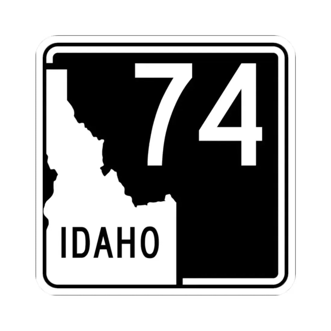 ID-74 (Idaho) (Road Sign) STICKER Vinyl Kiss-Cut Decal 2 Inch White - The Sticker Space